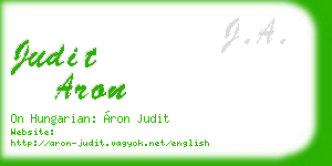 judit aron business card